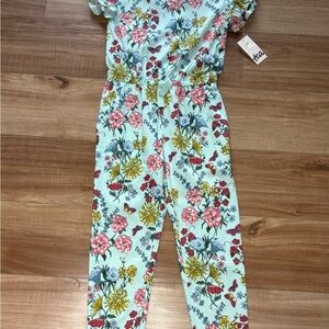 Tea Collect Girls Floral Jumpsuit, Romper, Size 7, NEW WITH TAGS